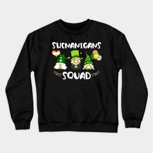 Shenanigans Squad Gnomies Patrick's Day Crewneck Sweatshirt